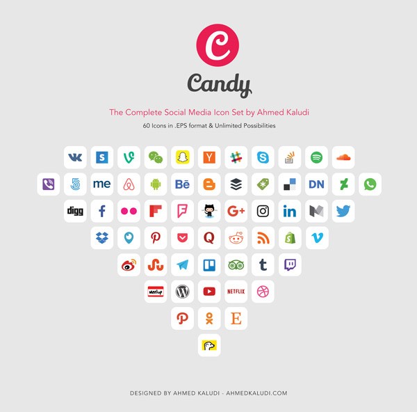 The Complete Social Media Icons Set EPS PSD CSS Designmodo Eps