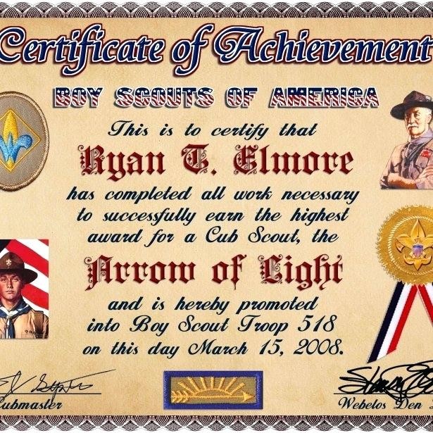 There Are A Range Of Other Occasions Where It Is Nice To Present Eagle Scout Certificate