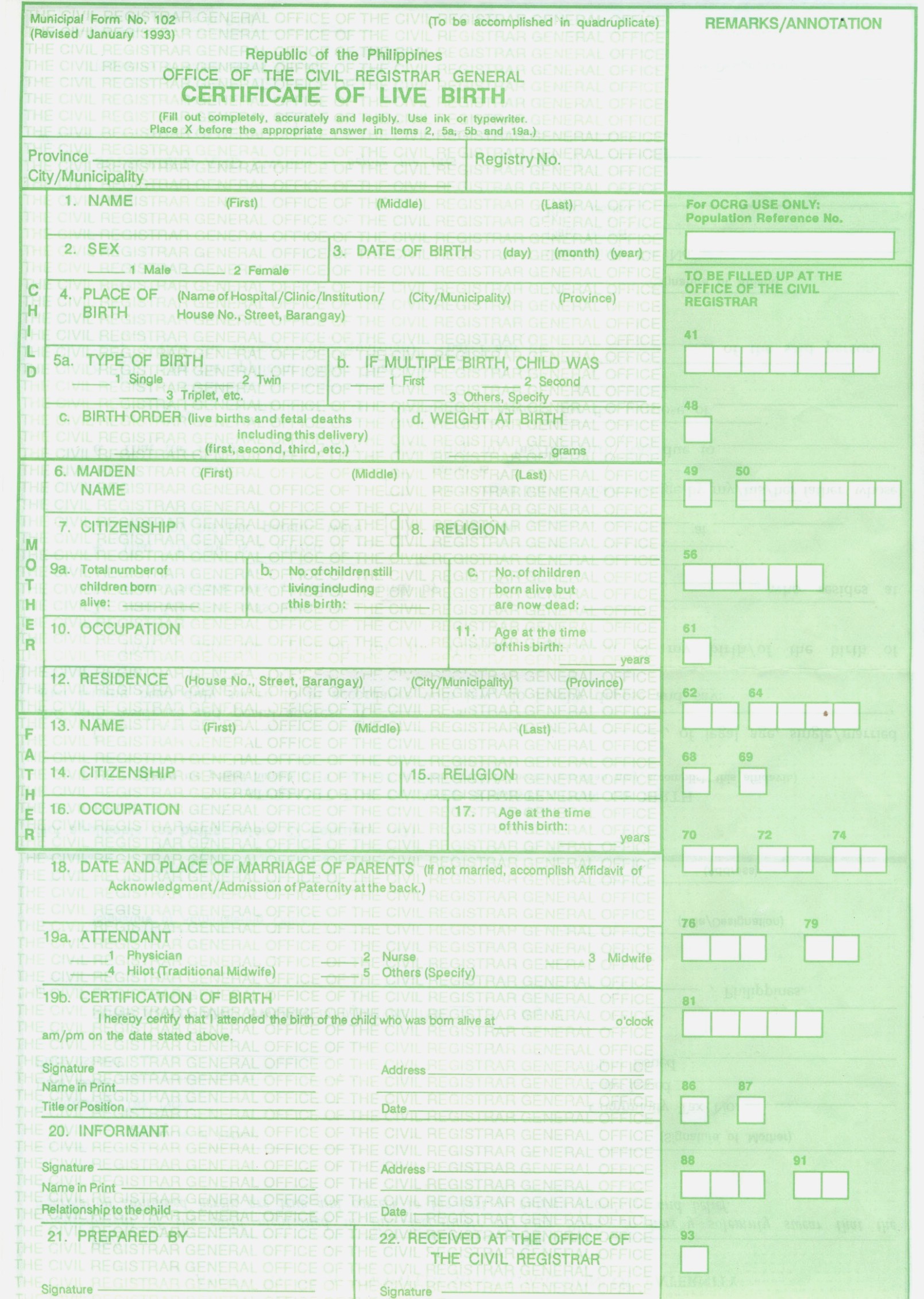 This Story Behind Certificate Form And Resume Template Ideas Of Live Birth