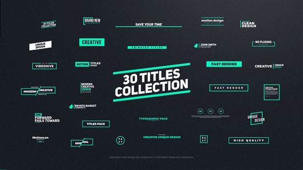 Titles Animation Free After Effects Template