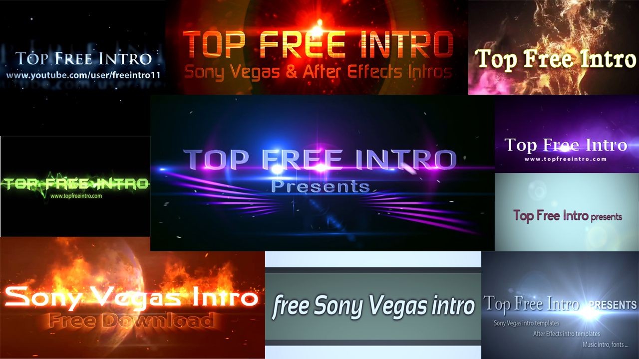 Top 10 Free Intro Templates 2016 Sony Vegas Topfreeintro Com Youtube