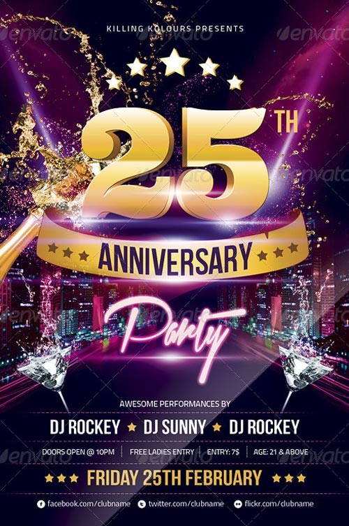 Top 25 Anniversary Flyer Templates Collection Download For Photoshop Psd