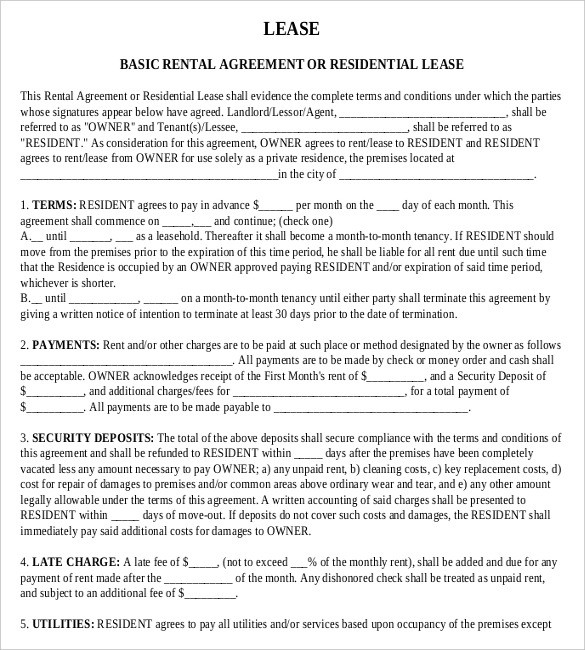 Trailer Lease Agreement Free Rent Template Rental