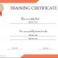 Training Certificate Present This Blank To Certify