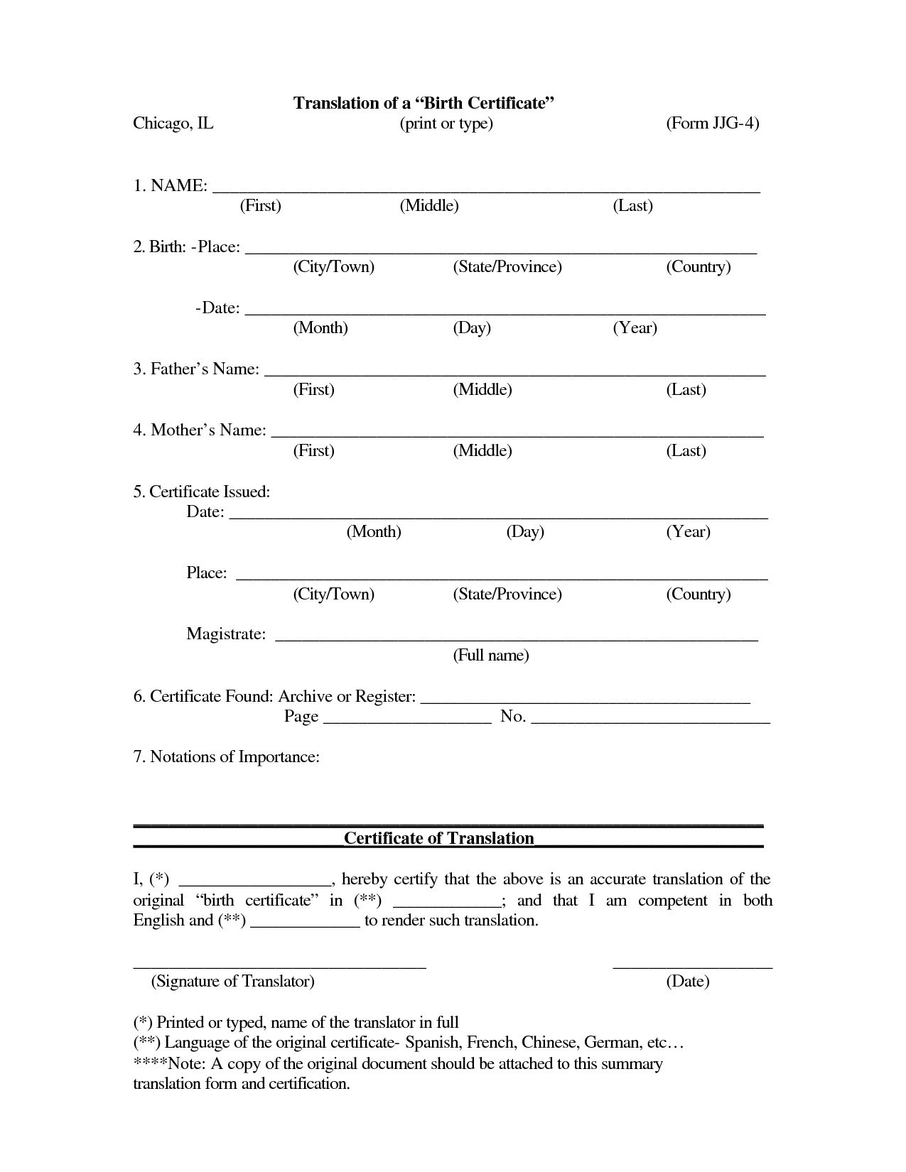 Translate Spanish To English Birth Certificate Template Sample Marriage
