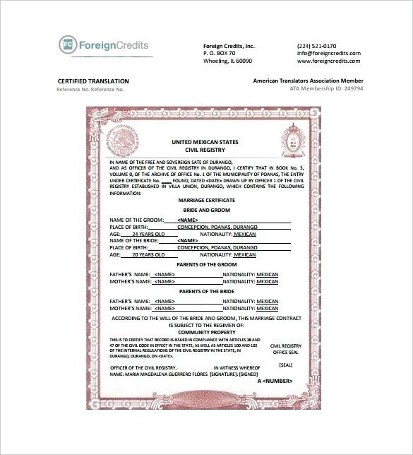 Translated Birth Certificate Template Awesome Death Translation Translate Spanish To
