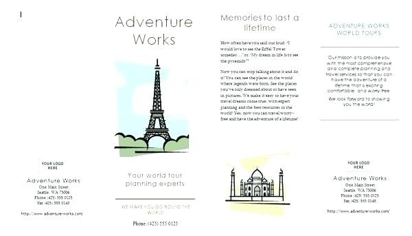 Travel Brochure Examples For Kids Microsoft Publisher Printable Brochures