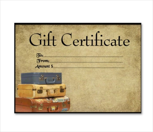 Travel Gift Certificate Template Flocker Info