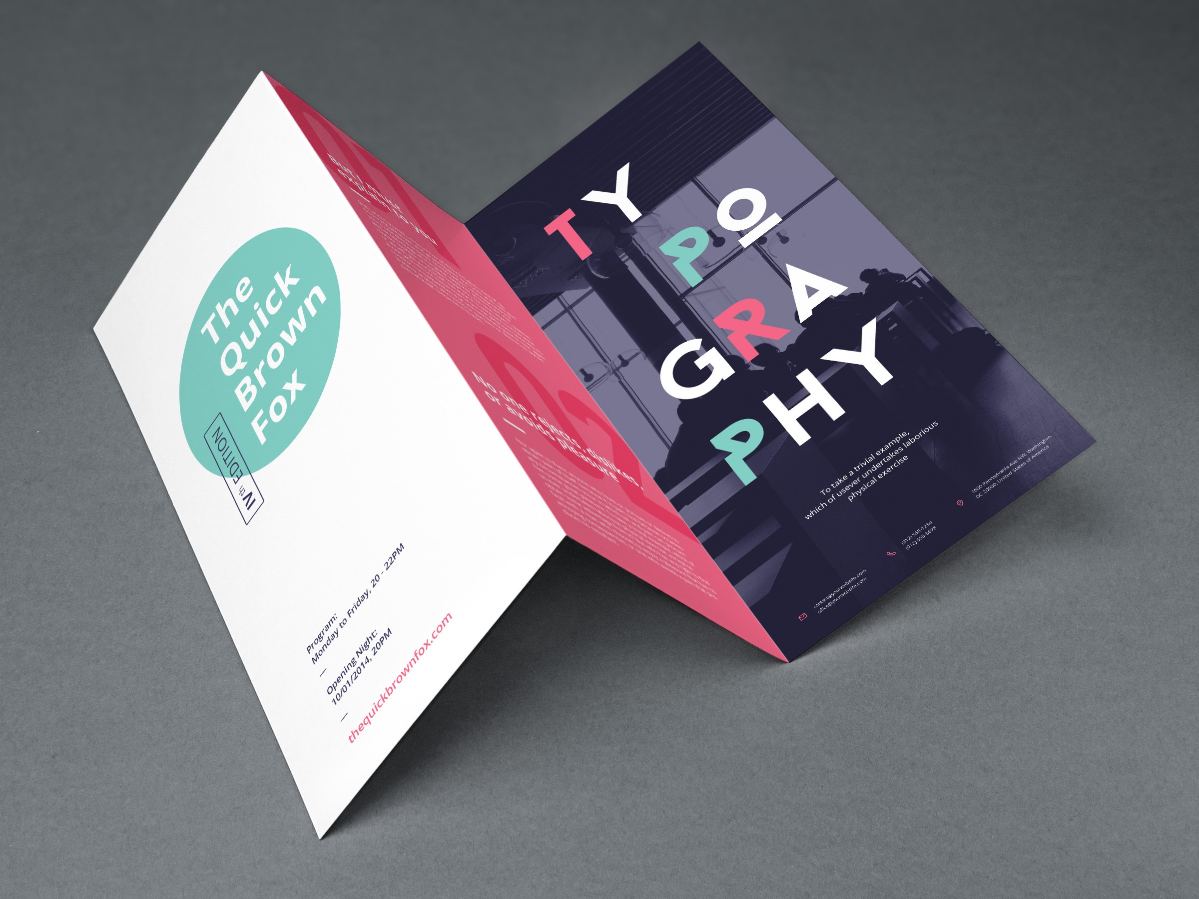 Tri Fold Brochure MockUp GraphicBurger Mockup Template