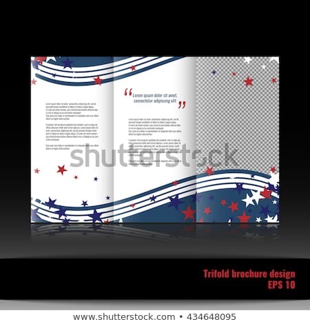 Trifold Business Brochure Template Design American Stock Vector America