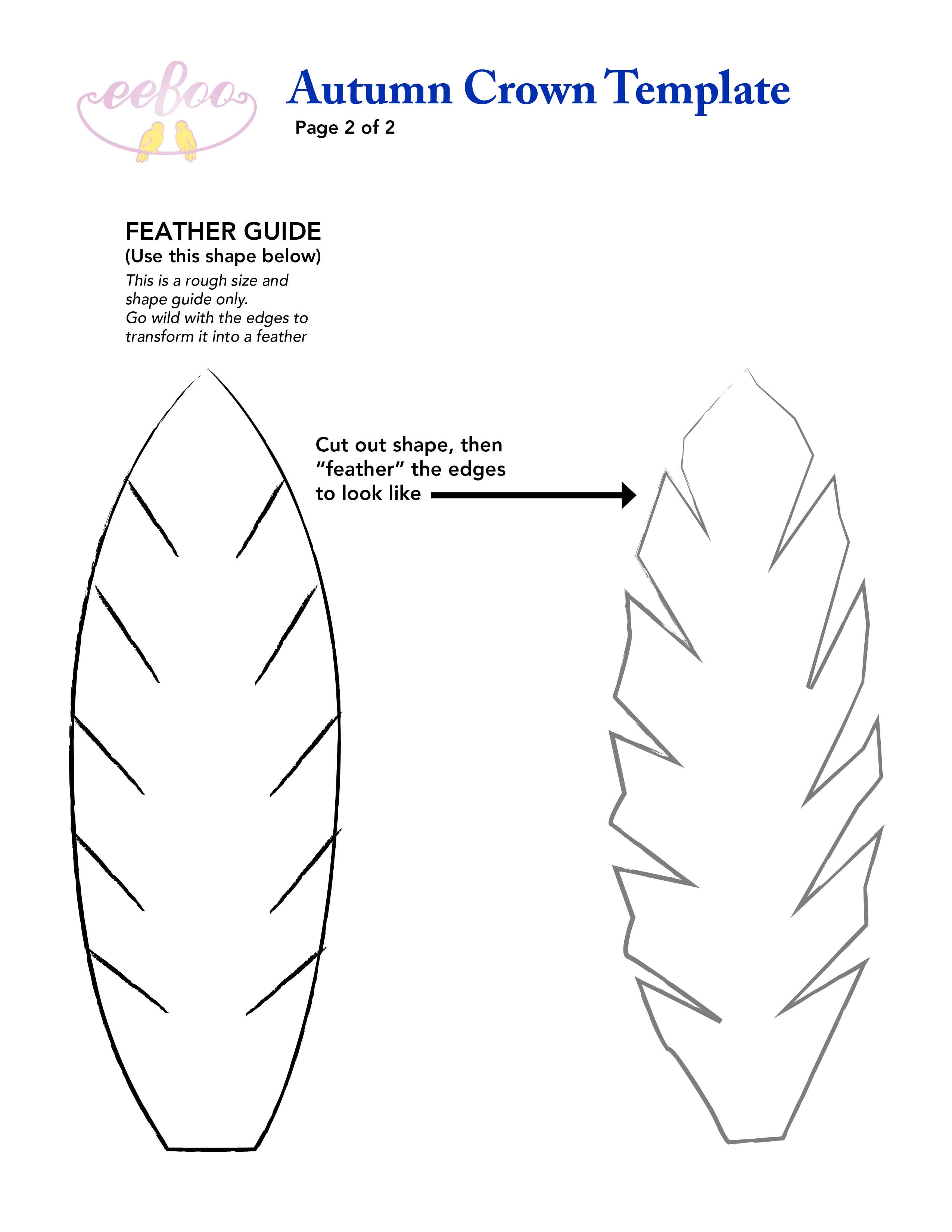 Turkey Pattern Printable Salubrioushub Feather Cut Out Template