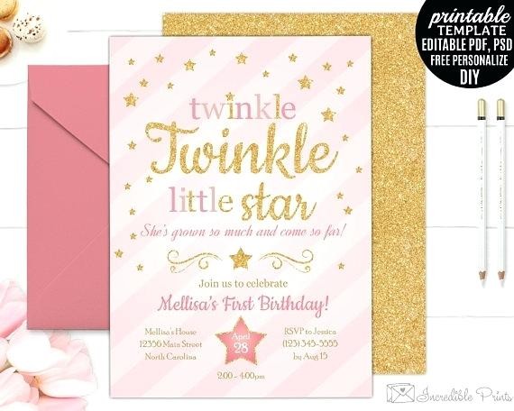 Twinkle Little Star Invitations Zoohelp Invitation Template Free