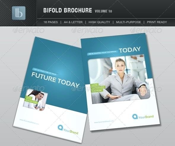 Two Fold Brochure Template Unique 2 Psd Photoshop