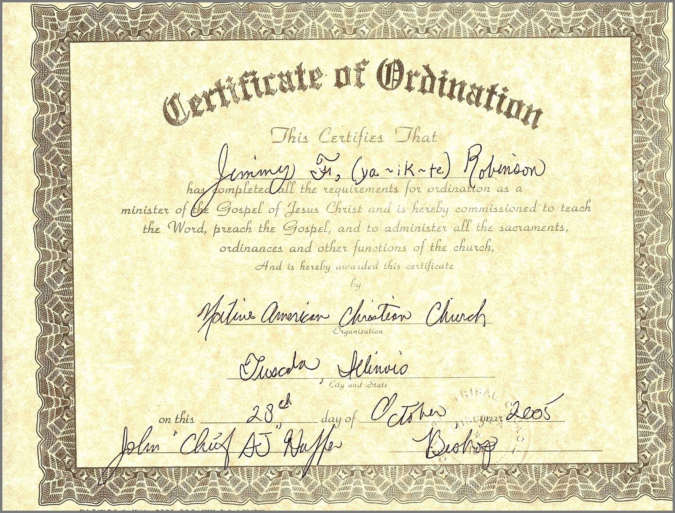 Universal Life Church Minister Certificate Lovely Membership License