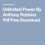 Unlimited Power By Anthony Robbins Pinterest English Book And Books Pdf Free Download