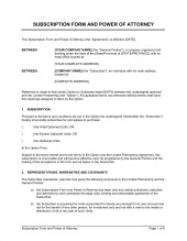 Unlimited Power Of Attorney Template Sample Form Biztree Com
