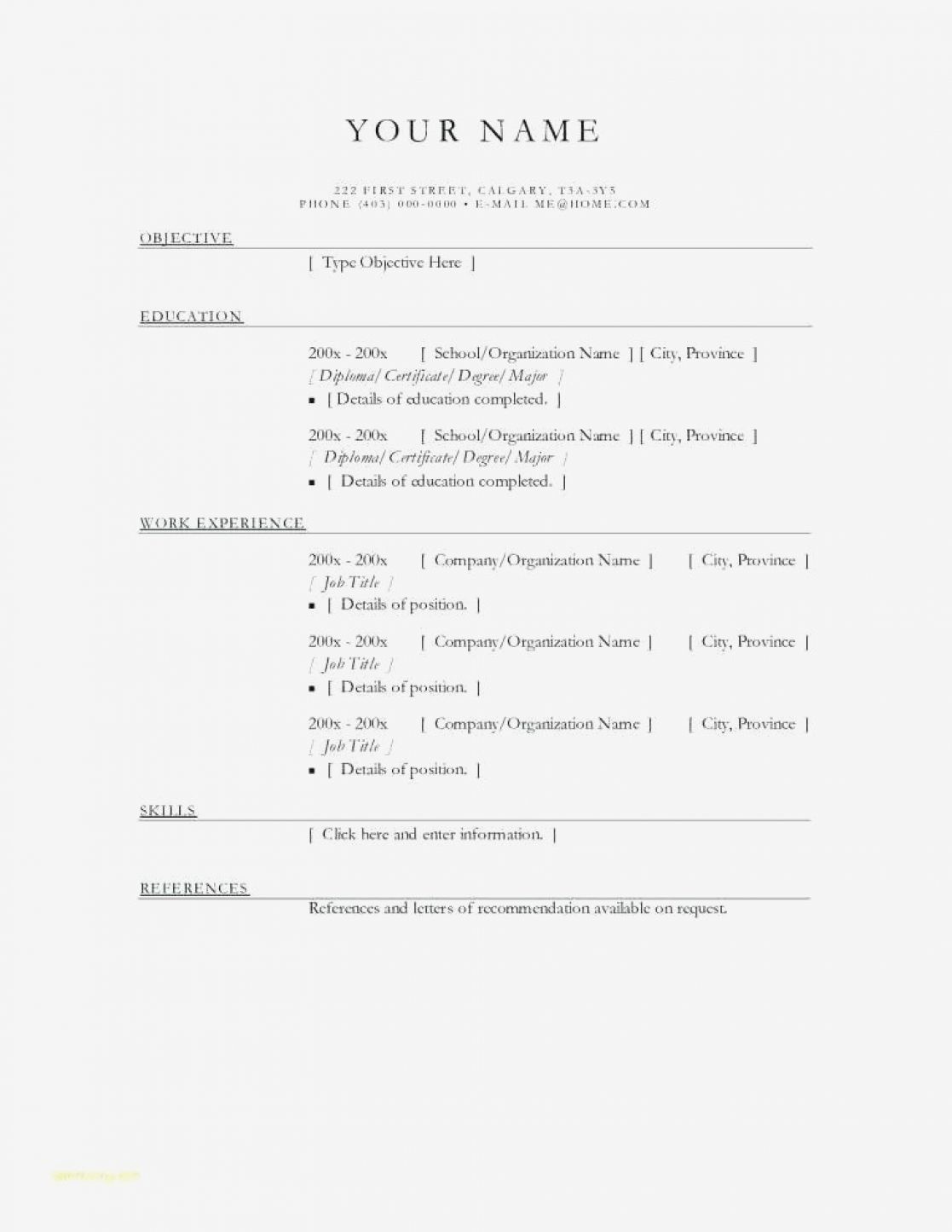 Usable Resumes Microsoft Works Resume Templates Or Word Processor
