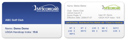 USGA Handicap Get One With MyScorecard Com Fake Golf Certificate