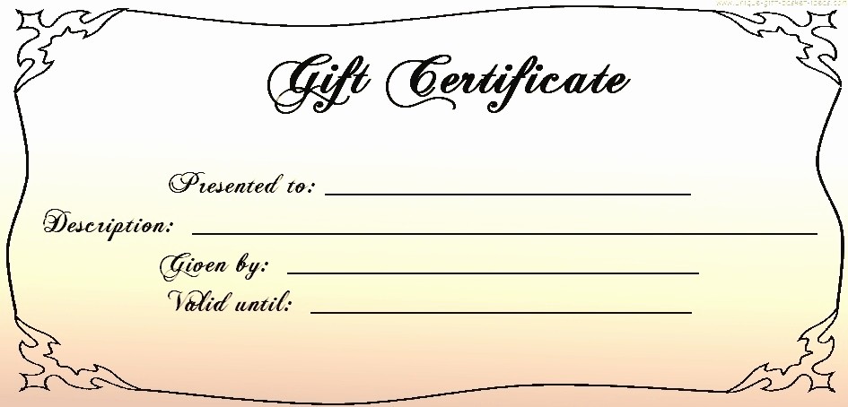 Vacation Gift Certificate Template Frank And Walters Free