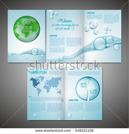 Vector Ecological Brochure Template Infographic Element Stock
