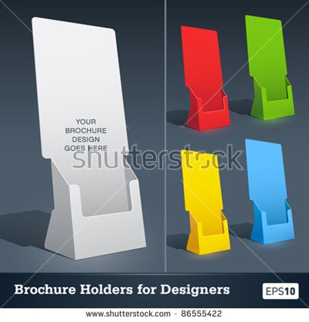 Vector Images Illustrations And Cliparts Blank Brochure Holder Template