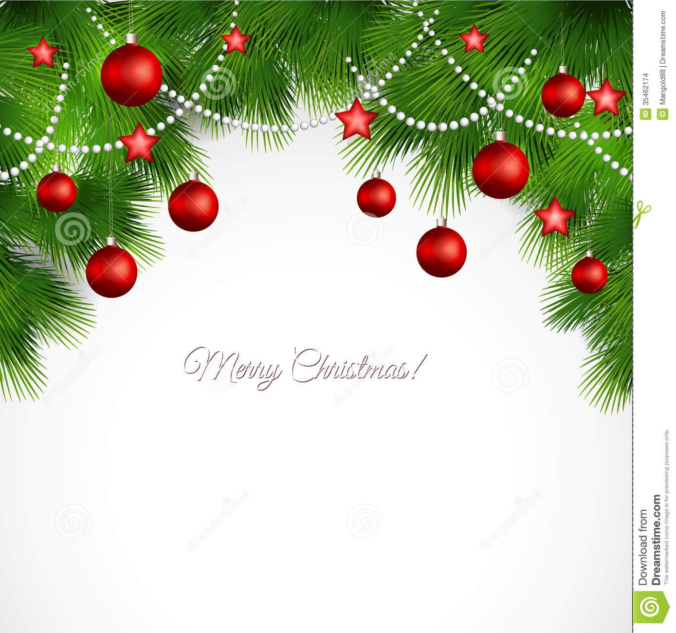 Vector Merry Christmas Greeting Card Stock Illustration Of Eps