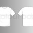 Vector Of Blank White Men T Shirt Template For Mock Up Stock