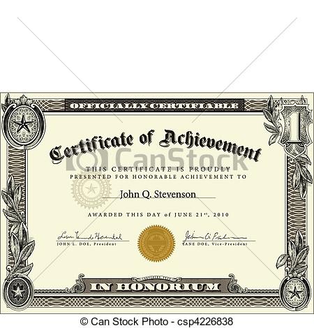 Vector Official Certificate Template Highly Detailed