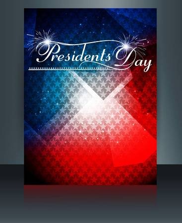 Vector President Day In United States Of America Brochure Template