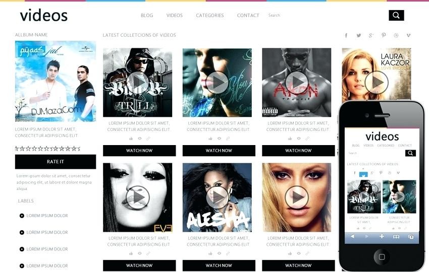 Video Sharing Template Theme Website Free