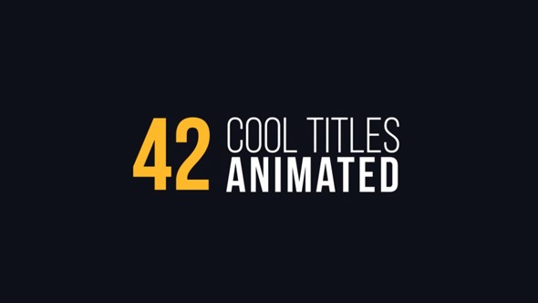 VIDEOHIVE 42 COOL TITLES ANIMATED FREE After EFFECTS TEMPLATE Free Effects