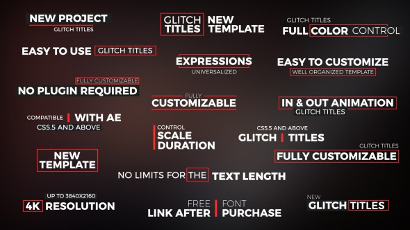 VIDEOHIVE GLITCH TITLES FREE After EFFECTS TEMPLATE Free Effects Titles