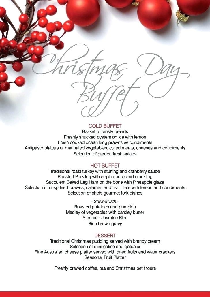 View Larger Free Christmas Dinner Menu Template Word Saleonline Info Templates For