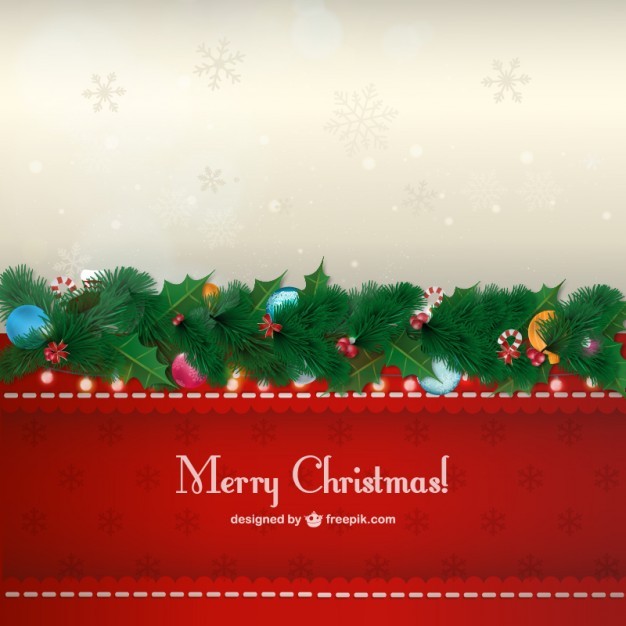 Vintage Christmas Card Free Vector Download In Ai