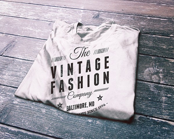 Vintage T Shirt Mockup On