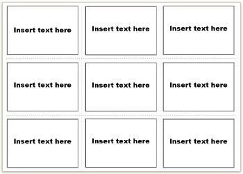 Vocabulary Flash Cards Using MS Word Printable Blank Flashcards