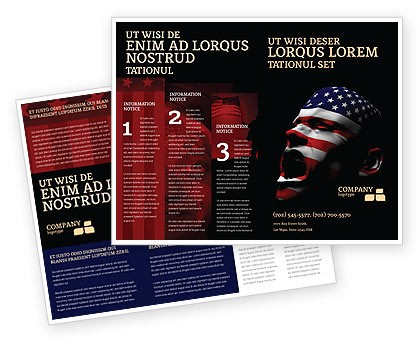 Voice Of America Brochure Template Design And Layout Download
