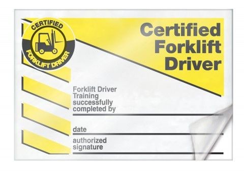 WALLET CARD FORKLIFT Forklift Industrial Truck Safety Signs Operator Card