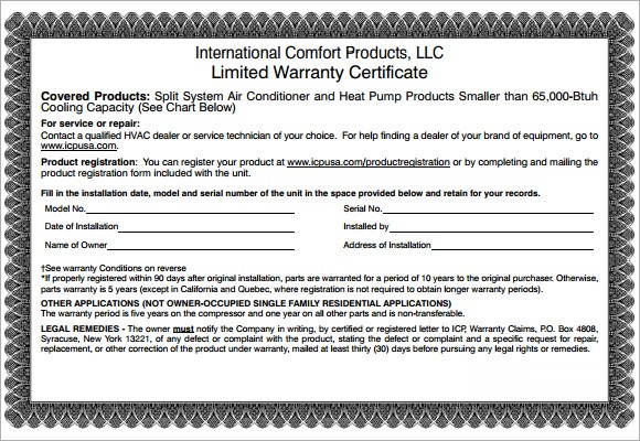 Warranty Template Business Mentor Free