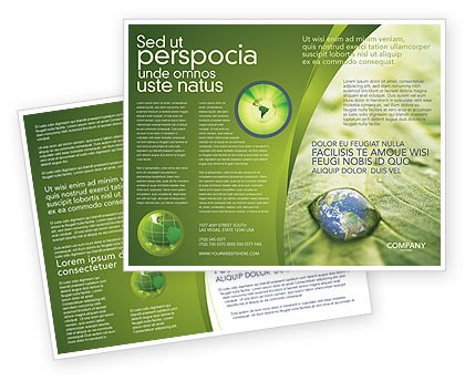 Water Drop Brochure Template Design And Layout Download Now 04223 Environment