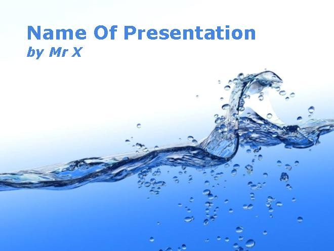 Water Stream Blue Theme Powerpoint Template