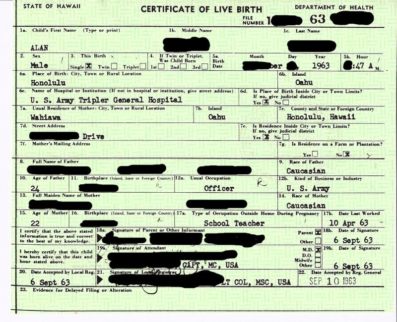 We The People Foundation Certificate Of Live Birth