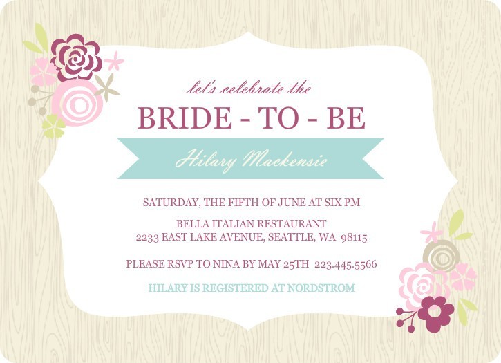 Wedding Shower Invitations Templates Free Download Bridal Template