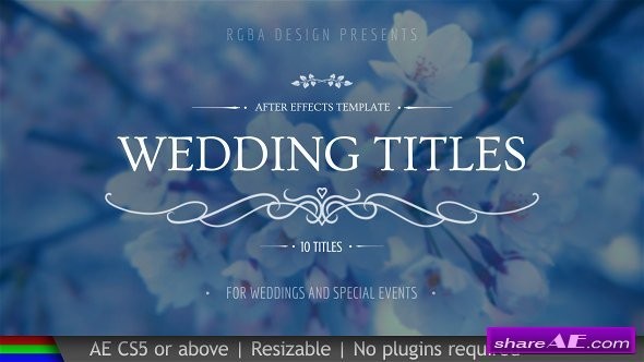 Wedding Title Free After Effects Templates Intro