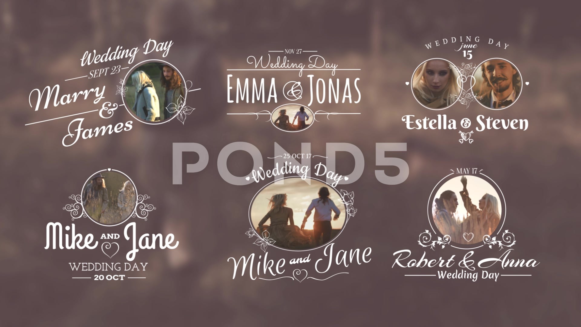 Wedding Titles After Effects Templates S Pond5 Title