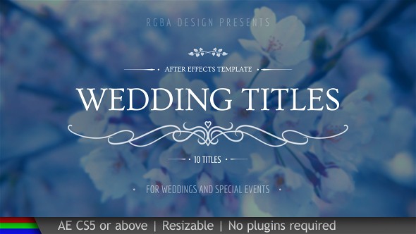 Wedding Titles Free After Effects