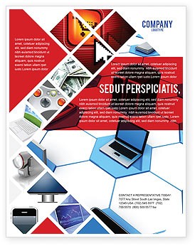 Wholesale Electronics Flyer Template Background In Microsoft Word Electronic Brochure