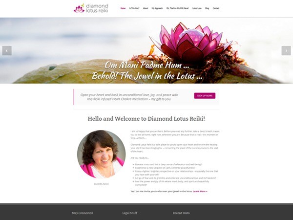 WordPress Website Template Diamond Lotus Reiki Energy Child Theme