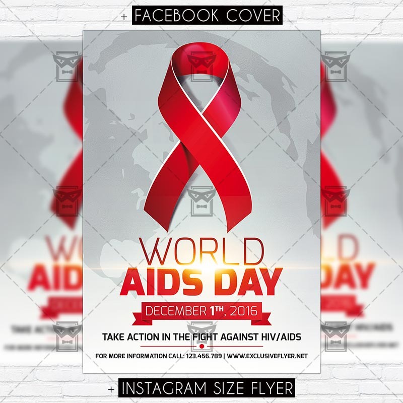 World Aids Day Vol 2 Premium Flyer Template ExclsiveFlyer Free Hiv