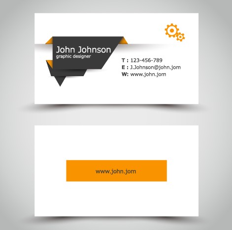 Yellow Style Business Cards Anyway Surface Template Vector 05 Free Card Download
